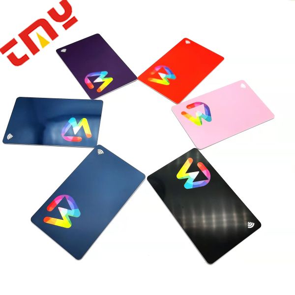 Custom Printed Blank Printable PVC Plastic NFC Business Card With NFC 213/215/216 Chip Sticker