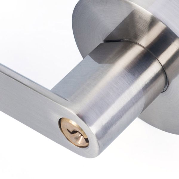 Сатин Никель Левер набор замок гостиная спальня ванная трубчатая дверь ручка замок