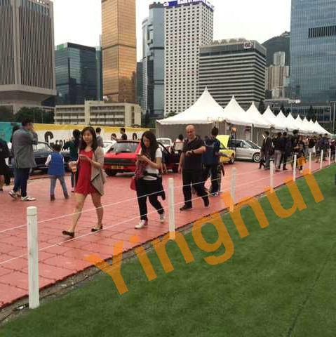 Interlocking Plastic Floor Tiles Temporary Outdoor Flooring Over Grass for Events