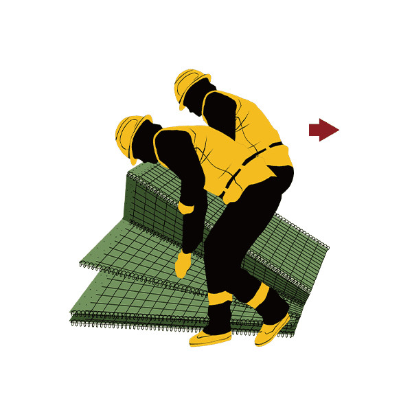 Barrière Hesco de 1,37 m x 1,06 m x 10 m