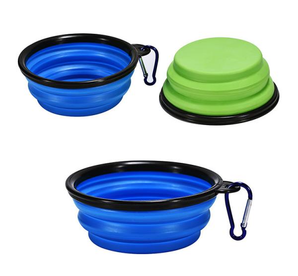 Pet Bowl Folding Silicone Travel Dog Bowls Collapsible Walking Portable Outdoor Water Bowl For Cat