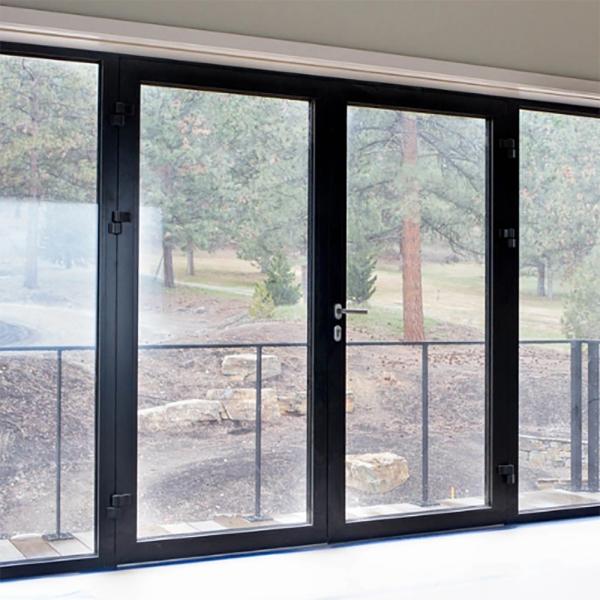 35dB Sound Insulation Finished Thermal Break Aluminum Glass Casement Door High Impact