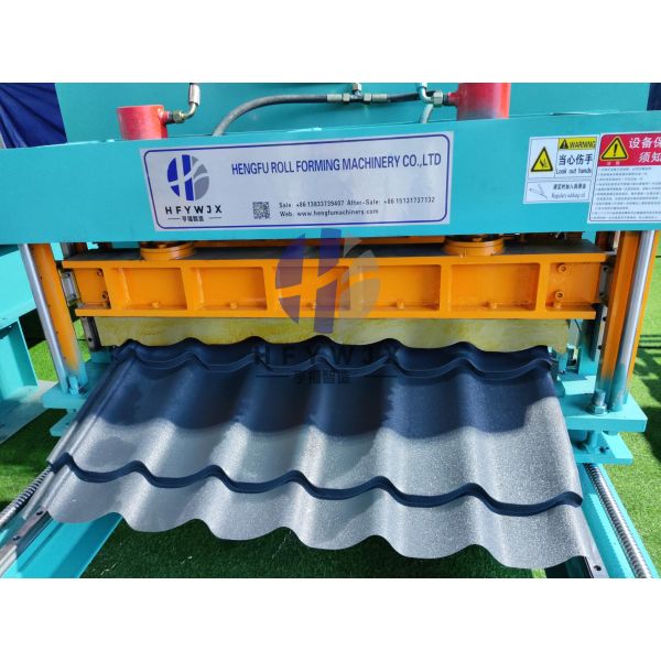11 KW 1100 Roof Deck Glazed Sheet Roll Forming Machine 16 Stands For Efficient Roofing Panel Production