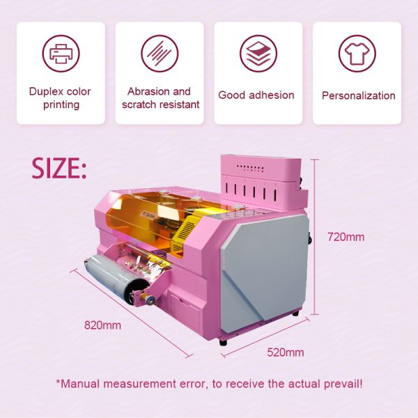 New Roll to Roll UV DTF Printer 30cm A3 Printing Machine AB Film Transfer With DX7 Printhead for Small Business