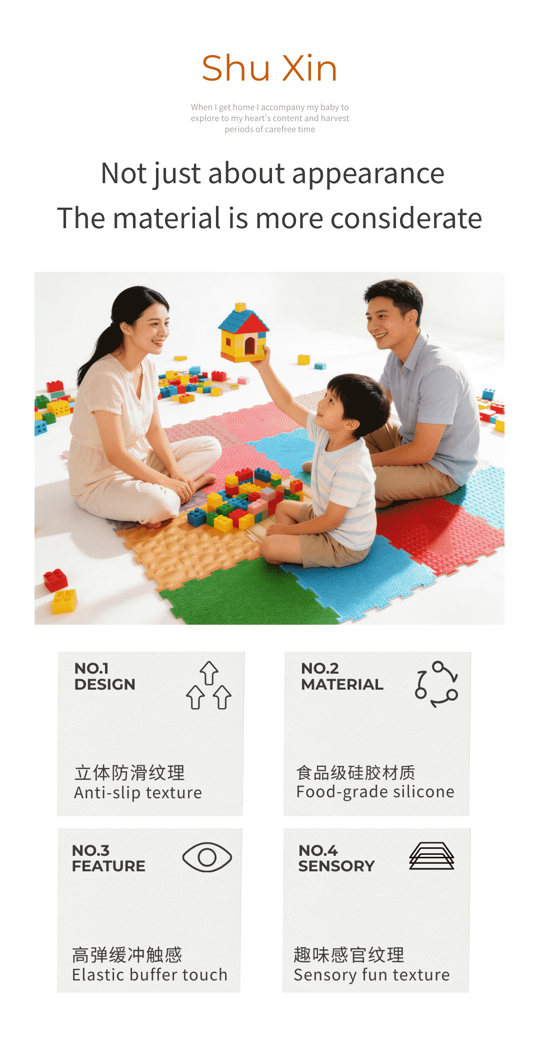 Tactile Finger Pressure Foot Massage Silicone Mat Sensory Training Balance Pad Kids Parent Child Interaction Rehabilitation