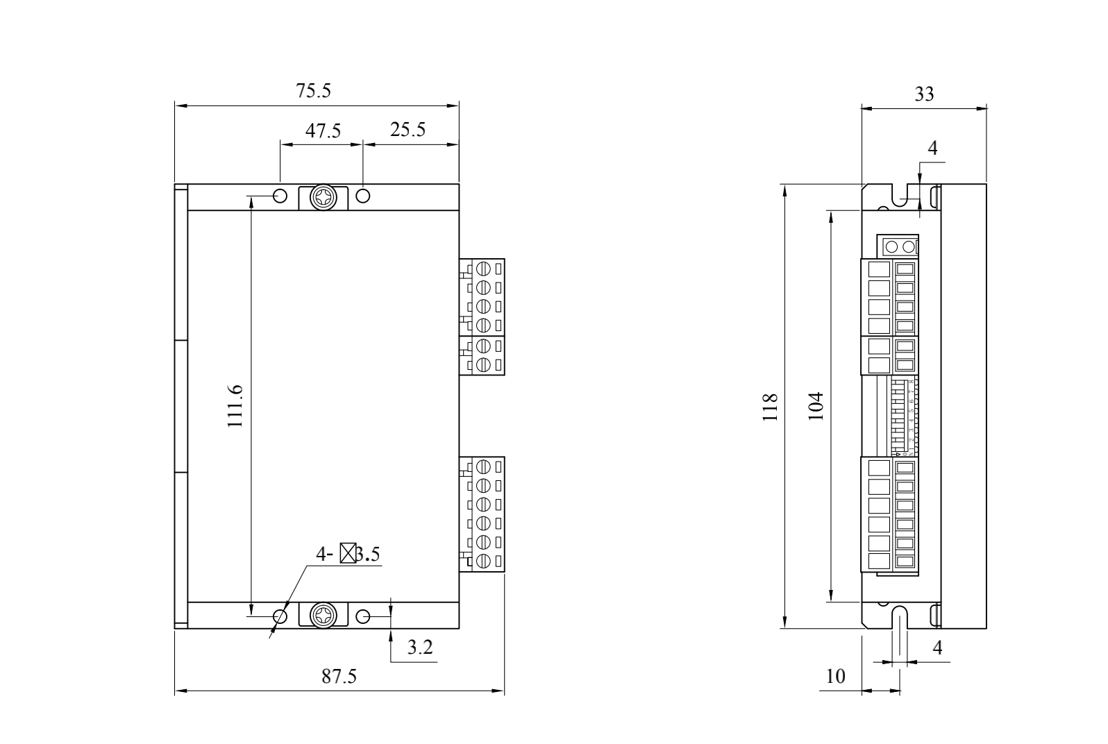Мини двухфазовая карта регулятора 48v Stepper мотора 4.2A