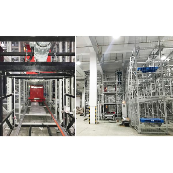 Two Way Radio Shuttle Cart And Carrier ASRS Automatic Storage And Retrieval System  Pallet Runner Rack System