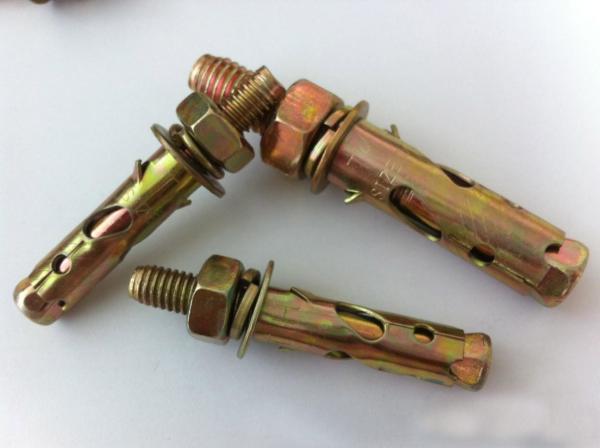 Metal M8 M10 M12 Sleeve Anchor Bolts Cylindrical Fasteners With Fix Nut / Flat Washer