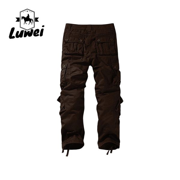 Молодежные грузовые брюки прямой трубки грузовые длинные брюки с карманом