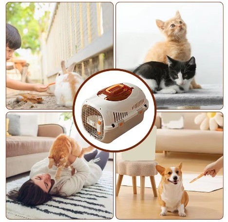 Car Travel Accessories Approved Pet Transport Cages for Small/Medium Puppies and Cats