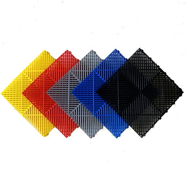 Interlocking Plastic PP Carwash Grating Floor 1.8cm Thickness for Garage Decking Tiles