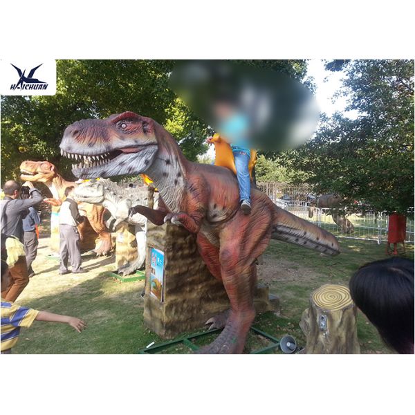 Life Size Riding Dinosaur For Kids , Animatronic Kids Ride On Dinosaur