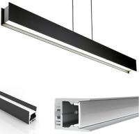 Profil en aluminium de bande de LED suspendant l'extrusion menée par lumière linéaire pendante de la Manche d'Alu de bande avec le diffuseur de PC