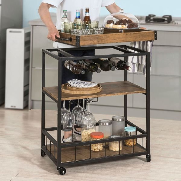 Odm Coffee Modern Kitchen Cart For Fruit Vegetable Storage