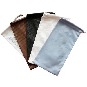 OEM ODM Microfiber Glasses Pouch 15X20cm With Hot Transfer Printing