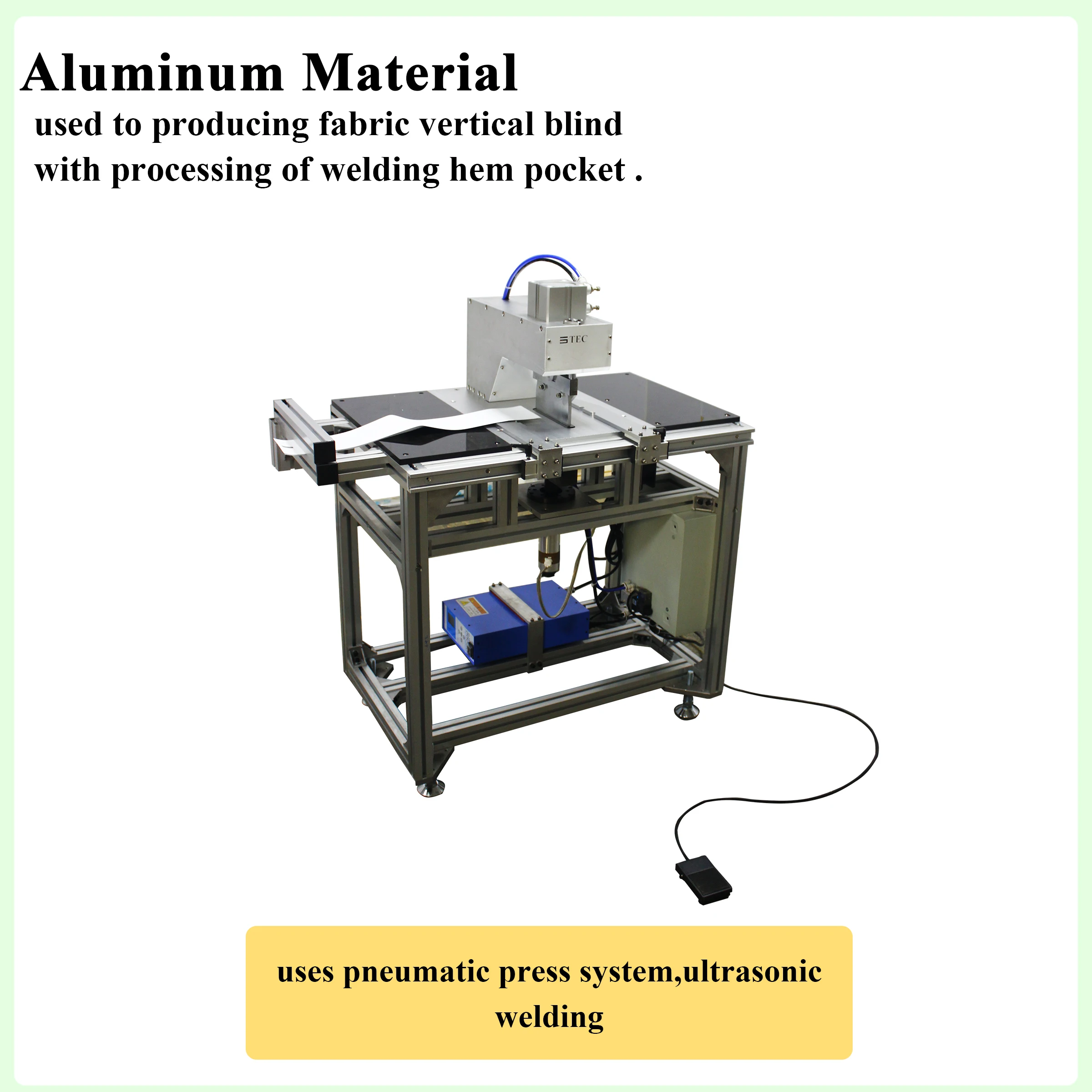 Ultrasonic Vertical Blind Vane Fabric Welding Machine