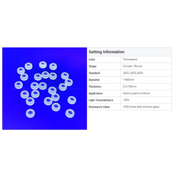 OEM ODM Clear Glass Plates Anti Acid High Light Transmittance Reliable Quartz Sight Glass