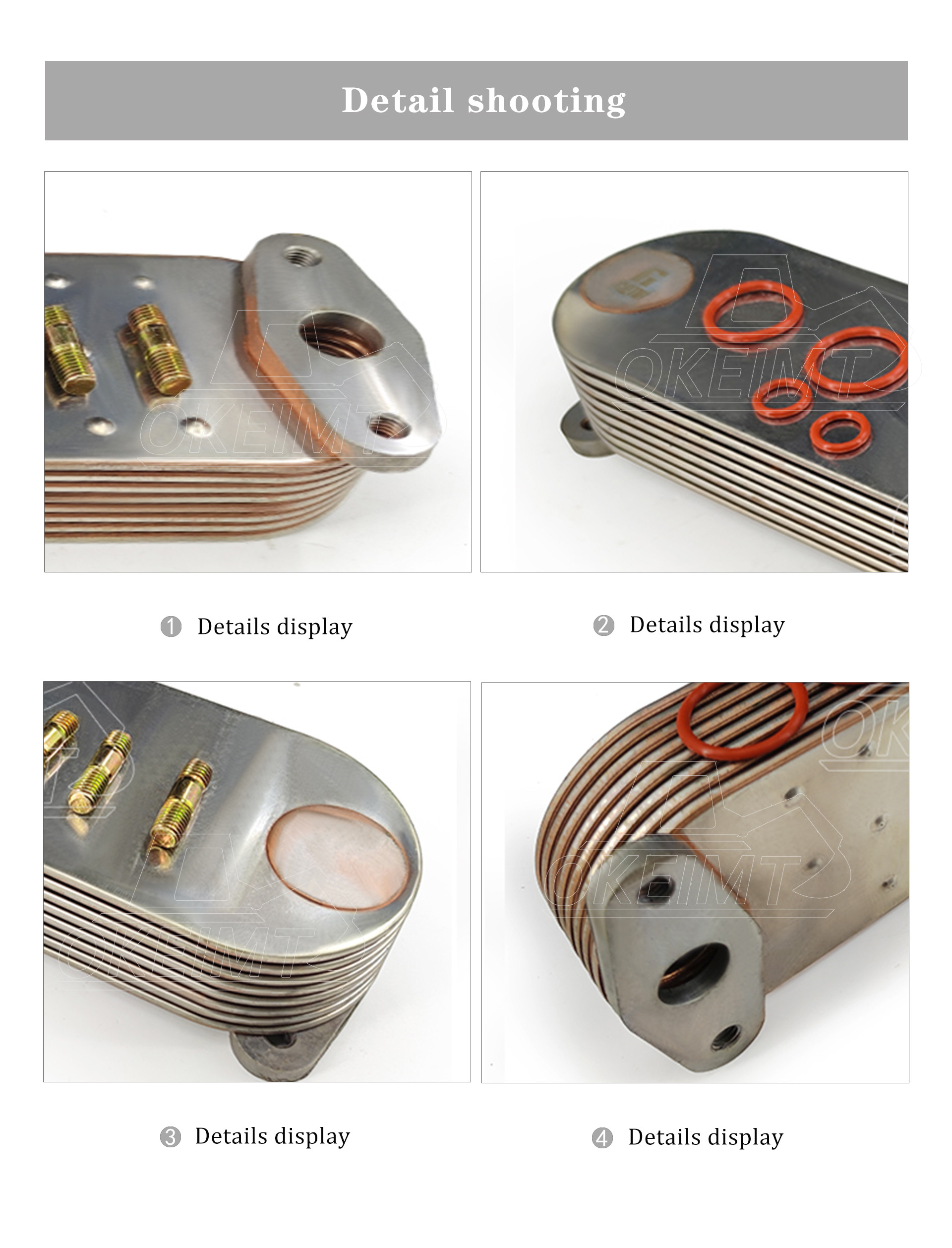 Ядр 6152-62-2110 6151-61-2111 маслянного охладителя запасных частей 6D125 7P 8P охладителя экскаватора