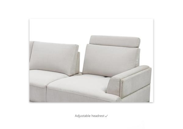 Breathable Luxury Fabric L Shaped Couch Stain Resistant Durable