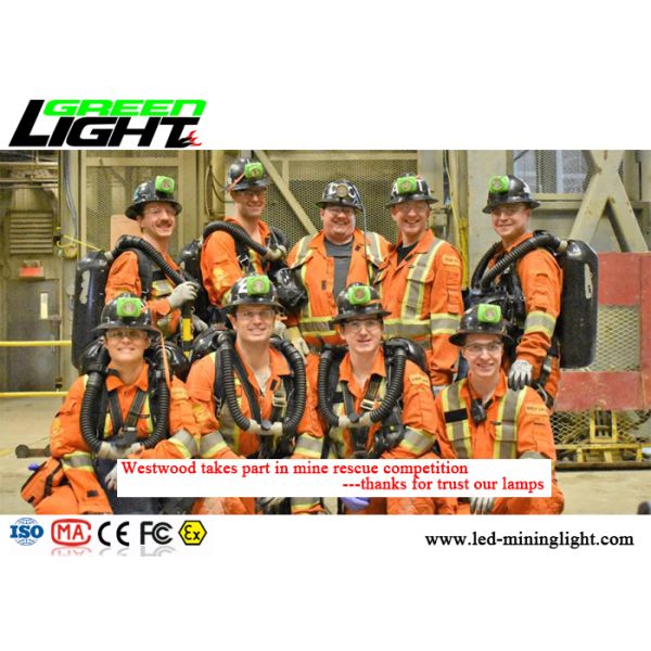 25000lux Safety Underground Coal Mining Lights 10400mAh Dust / Water Ingress Resistant