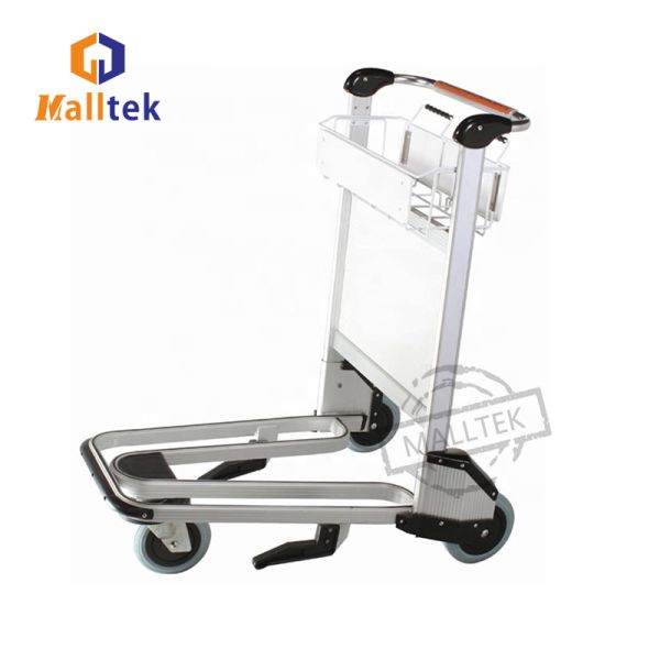 Intermational Airport Aluminum Alloy Airport Luggage Trolley With Brake