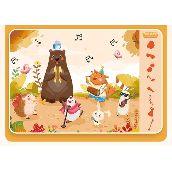 Enriquezca la aclaración del libro ilustrado del escondite de las habilidades para los niños