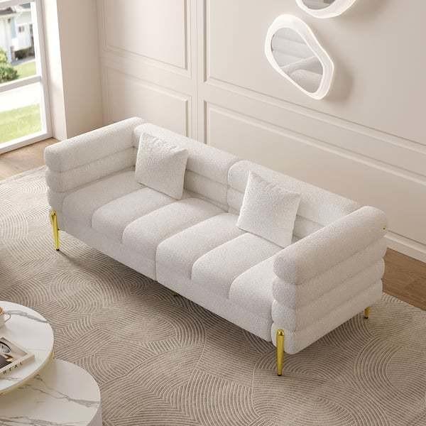 Luxury Living Room Sofa Set Fabric Velvet Sofas Modern Sectional Cover Couch Recliner