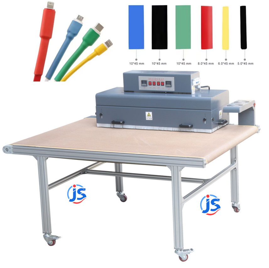 Cable Heat Shrink Tunnel Machines 7.2kW Shrink Tubing Oven With High Temperature Resistant Teflon Mesh