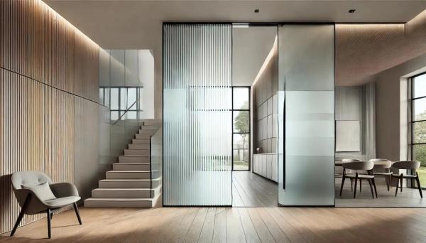 Panneaux en verre trempé givré de 6 mm sur mesure de qualité supérieure pour grandes portes