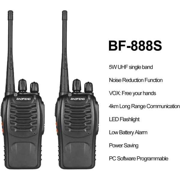 BF Baofeng 888 Lithium Battery Two-Way Walkie-Talkie for Kids Bluetooth Walkie-Talkie