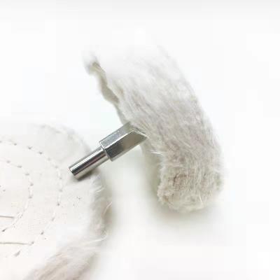 White Flannelette Cloth Polishing Wheel Brush T Shaped Grinding Head 75mm Width