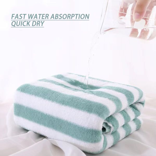 Двухдельный абсорбтивный купальный полотенце из кораллового шерсти для розового синего зеленого фиолетового или коричневого цвета