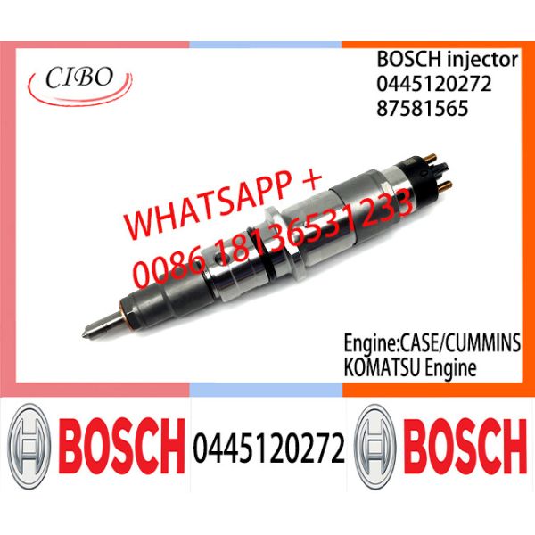 Собрание 0445120272 инжектора дизельного топлива BOSCH 0445120272 первоначальное 87581565 для двигателя СЛУЧАЯ CUMMINS KOMATSU