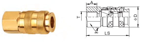 Semi автоматическое латунное быстрое соединение 1.0MPa совместимое с Rectus 25KA
