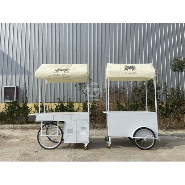 3 wheel Cargo Bike Street Food Delivery Bike Crepe Trailer High Standard Ice Cream Coffee Push Cart
