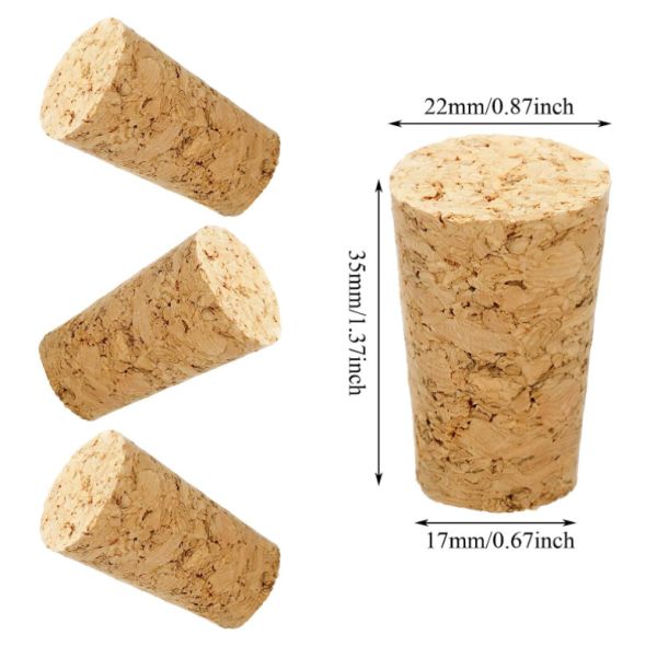 Acceptable Customer's Logo Natural Wine Cork for Conical Bottle Stopper Homemade Wine