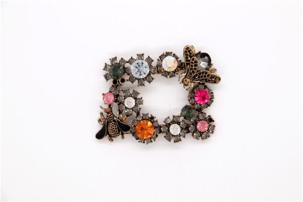 Custom Colorful Shoe Ornaments Clips For Woman Black / Nickel / Gold Color