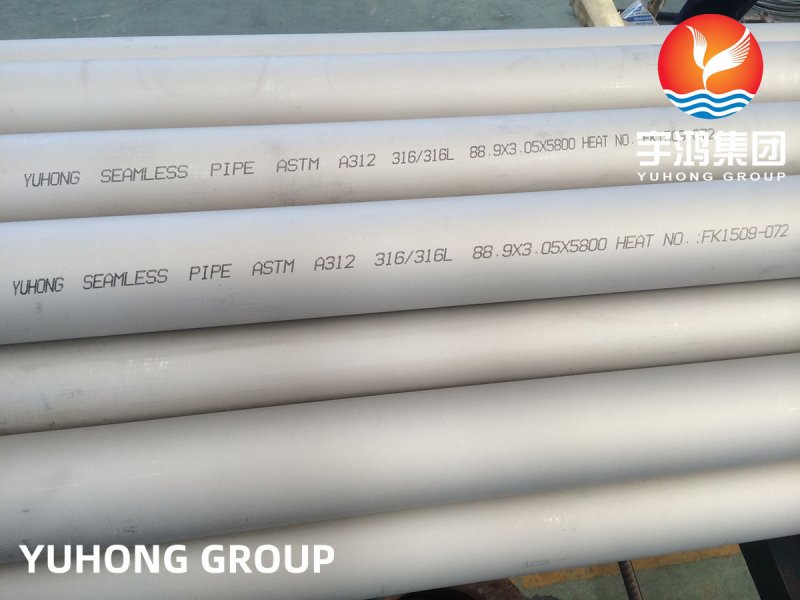 Tubos de Acero Inoxidable Sin Costura ASME SA312 ASTM A312 TP304L  TP316L PICKLED AND ANNEALED