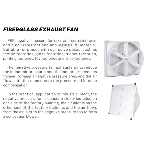 fiberglass pig farm /chicken house/ greenhouse frp exhaust fan industrial wall mounted roof hot air exhaust fan