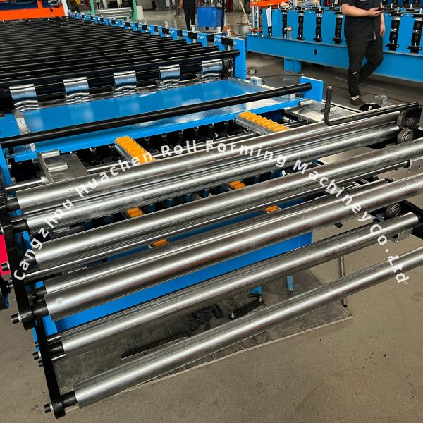 Double Layer Roll Forming Machine for Metal Roofing with 15m/min Speed 0.3-0.6mm Thickness and Chain Drive