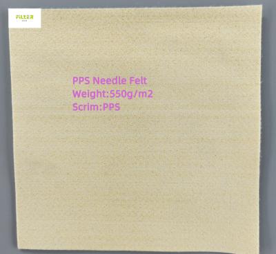 450gsm - 550gsm Industrial Filter Cloth PPS Needle Felt For Filter Bag
