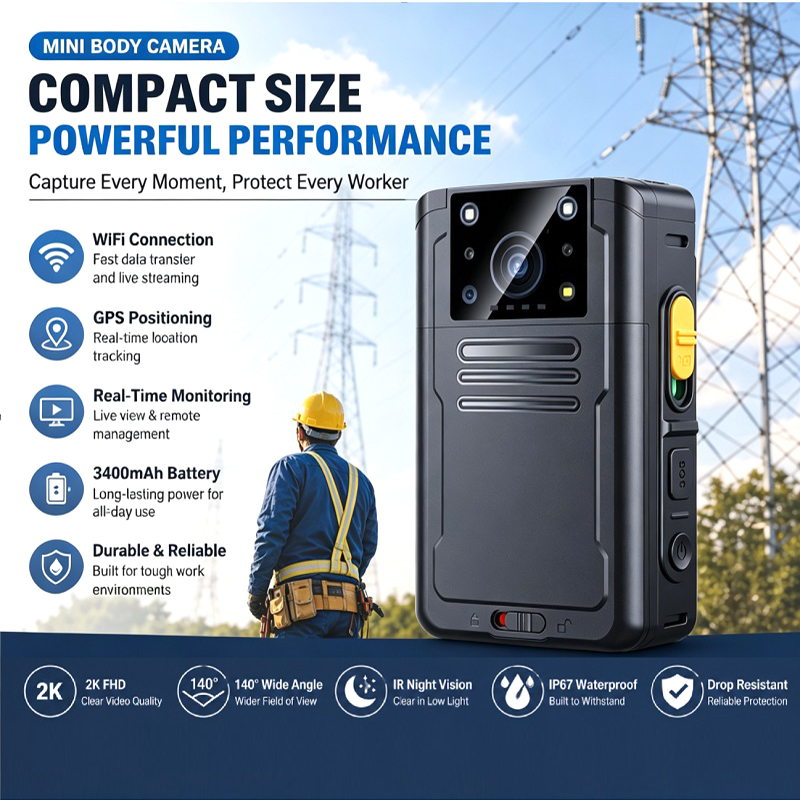 4G Body Camera IP68 Android12 Rtsp Onvif Mcs8 FTP Protocol