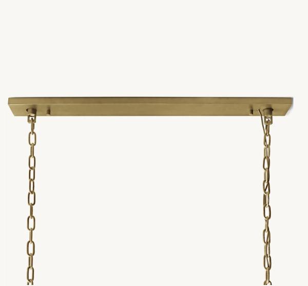 Armadura Harlow Cristal Rectangular Lustrero de 62' hecho a medida