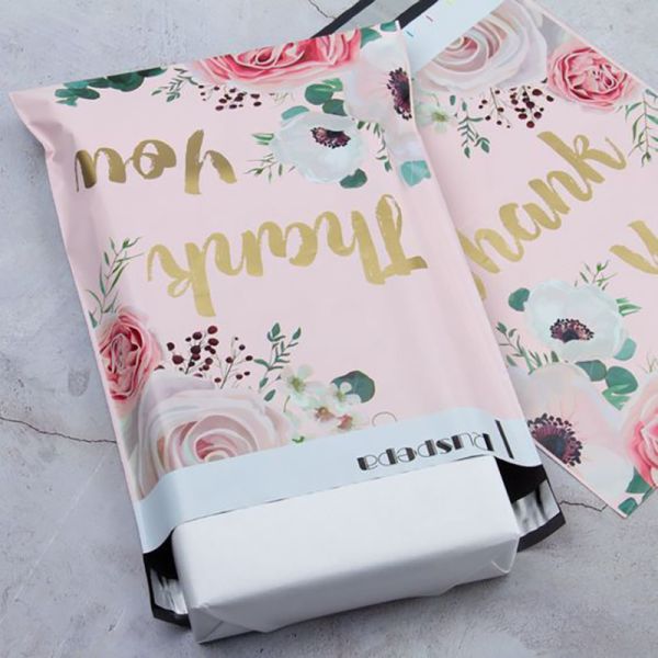 Frosted White Poly Mailer Bags Plastic Postage Bags 9C Printing