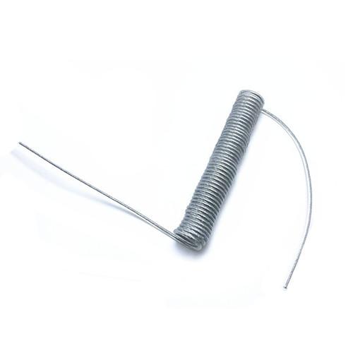 Stainless Steel Wire Coiled Cable Tether Clear Plastic Coated 1.0