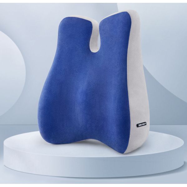 Knitted Lumbar Massage Pillow Chair Cushion Memory Foam Back Rest Support for Hotels