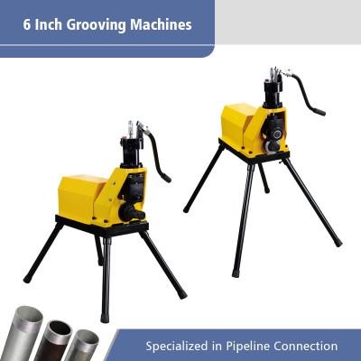 6 Inch Electric Pipe Machine Heavy Duty Switch / 550W Roll Grooving Machine
