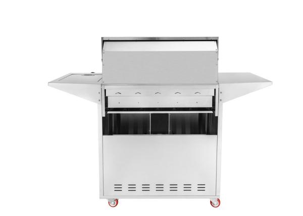 Factory price silver 430 stainless steel slow 5 burners protable gas BBQ grill