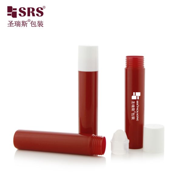 Smooth Surface 20ml Round Cylinder PP Plastic Roll On Bottle For Eye Care Serum