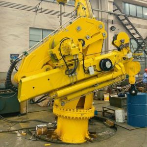 3.5T10M knuckle telescopic boom ship deck marine crane